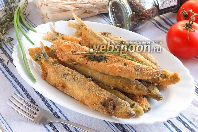 Фото Хрустящая мойва в кукурузной панировке