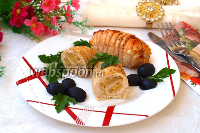 Фото Куриные рулетики с ананасом