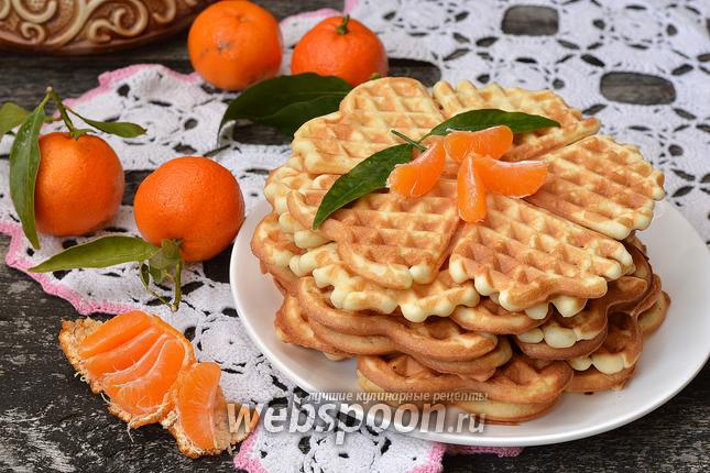 Фото Крахмальные вафли с мандариновым вкусом