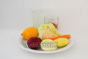 Для приготовления полтавского борща с галушками начнём с самого борща. Для него возьмём куриный бульон, борщевую заправку или помидоры, капусту, лук репчатый, лимон, морковь, картофель, свёклу, соль, перец чёрный, сахар, жир для жарки.