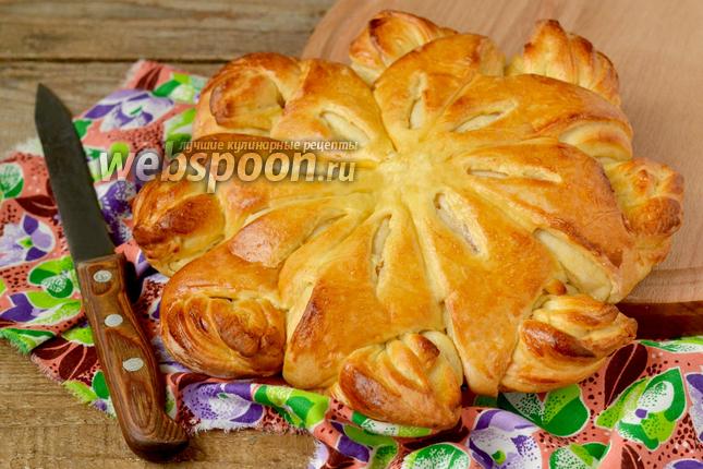 Фото Дрожжевой пирог с зефирными прослойками