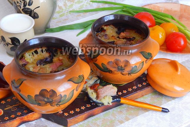 Фото Бабка по-белорусски со свининой и грибами