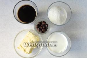Для приготовления нам понадобится; сливочное масло, крепкий кофе, сливки, сахар, цедра лимона, кофейные зёрна (по желанию). Так же нам понадобится орехи и кокосовая стружка.