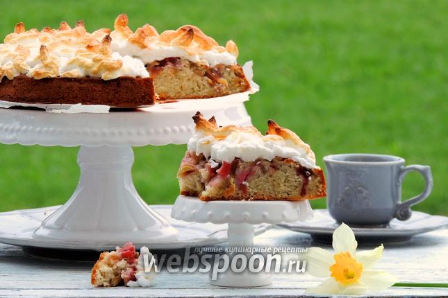 Фото Ревенный кухен с меренгой