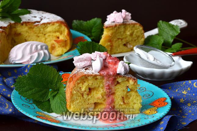 Фото Творожный пирог с кусочками зефира в мультиварке