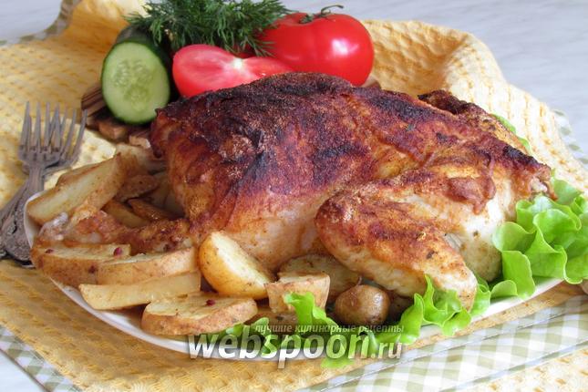 Рецепт Курица в горчичной шубке с молодым картофелем