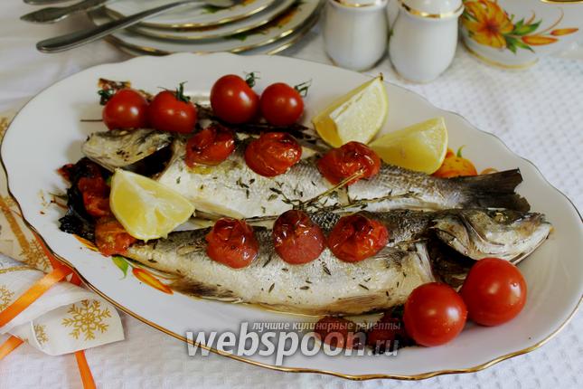 Фото Сибас с каперсами, тимьяном и черри