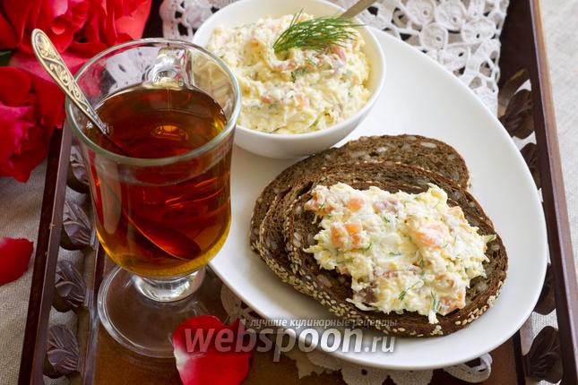 Фото Яично-сырный крем с копчёной сёмгой