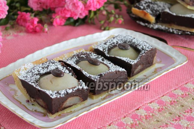Фото Шоколадный пирог с грушами