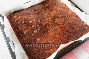 Разогреть духовку до 150–160ºC. Противень с пастилой установить в духовке и высушить в течение 4–6 часов. Дверь духовки во время сушки оставить приоткрытой для того, чтобы пастила получилась сушённой, а не печёной.