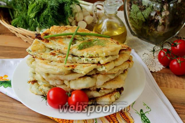 Фото Плацинды с творогом и зеленью