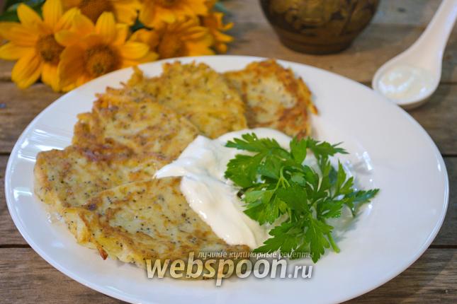 Фото Драники из молодой картошки с маком