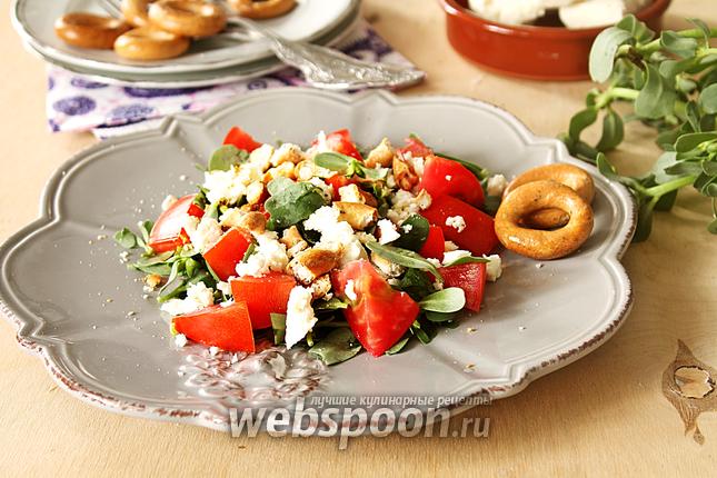 Фото Салат с портулаком