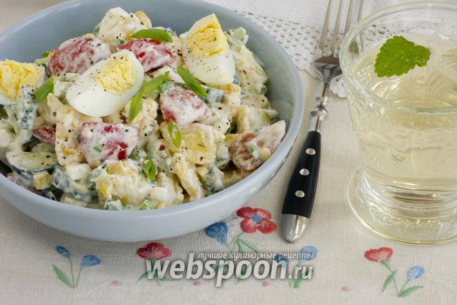 Фото Летний салат с кукурузой