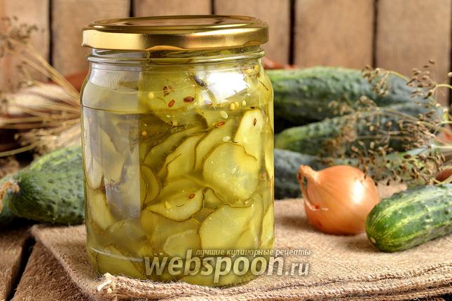 Фото Маринованные кисло-сладкие огурцы в микроволновке
