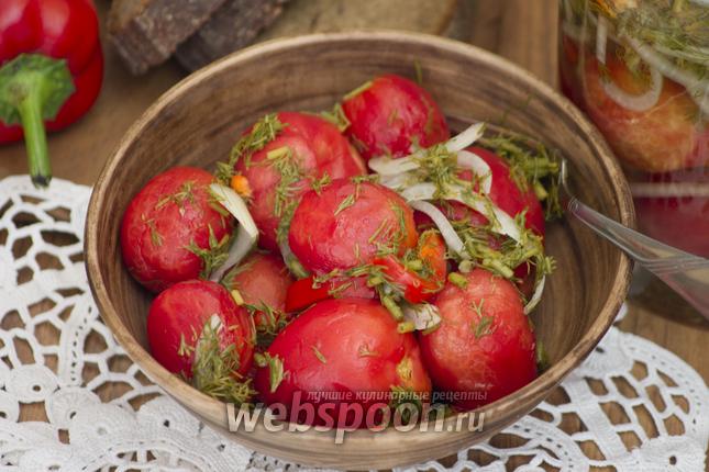 Фото Помидоры маринованные без шкурки