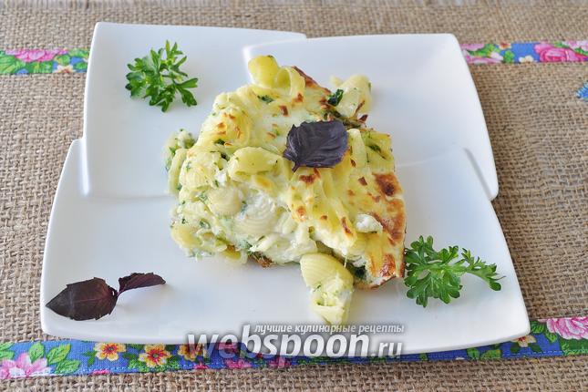 Фото Фриттата с макаронами и шпинатом