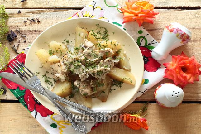 Фото Картофель, запечённый с курицей