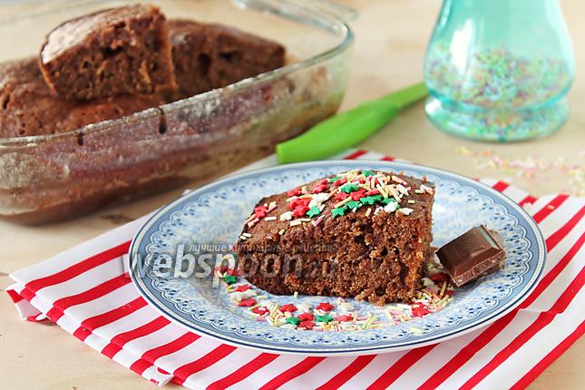 Фото Шоколадный кекс с молочной заливкой