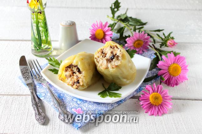 Фото Перец фаршированный грибами и курицей в мультиварке