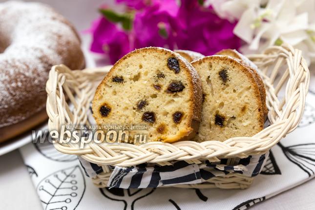 Фото Кокосовый кекс с изюмом и курагой