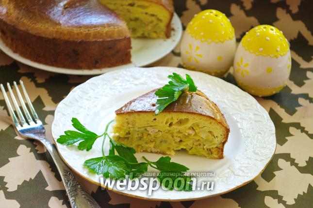 Фото Капустный пирог с курицей