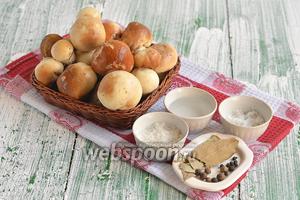 Для приготовления белых маринованных грибов нам понадобится соль, сахар, перец чёрный горошком, перец душистый, лавровый лист, вода, уксус столовый.