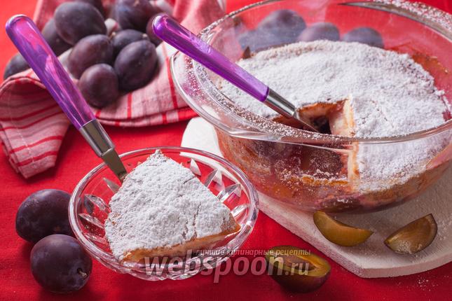 Фото Пирог из сливы вверх тормашками