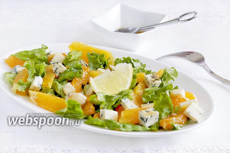 Фото Зимний салат с апельсином