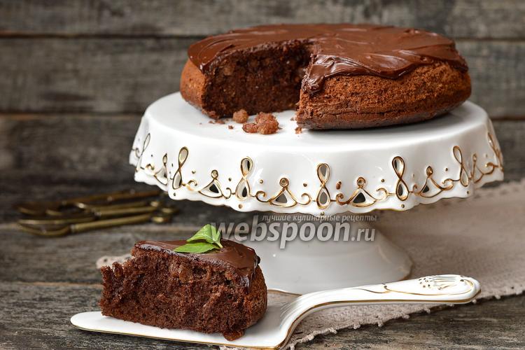 Фото Шоколадный кекс с изюмом в мультиварке