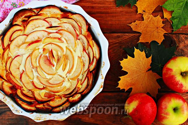 Фото Творожная запеканка с яблоками