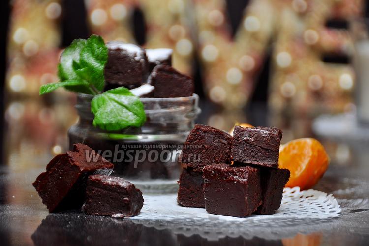 Фото Мандариновая помадка с горьким шоколадом