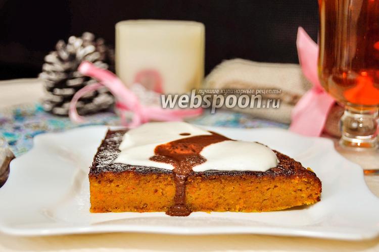Фото Морковный пирог с шоколадным ганашем