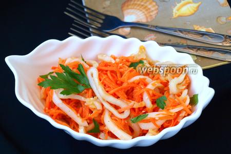 Фото рецепта Кальмары с морковью по-корейски