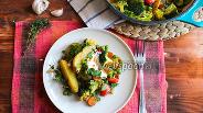 Фото рецепта Овощное рагу с брокколи, кабачком и зелёным горошком