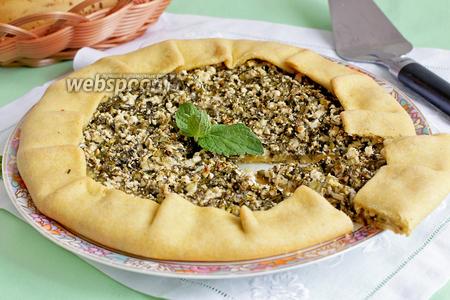 Фото рецепта Галета с творогом и зеленью