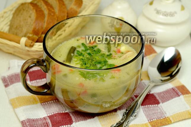 Фото Суп с овощами и плавленым сыром в мультиварке
