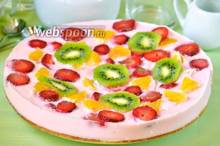 Йогуртовый торт с фруктами - пошаговый рецепт с фото на Webspoon.ru