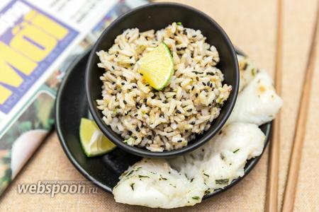 Фото рецепта Рис с лаймом и кунжутом