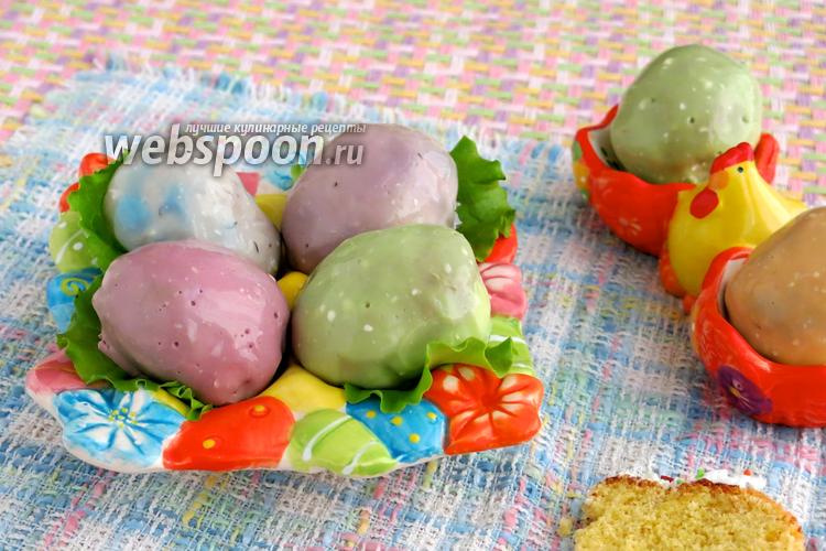 Фото Разноцветные фаршированные яйца