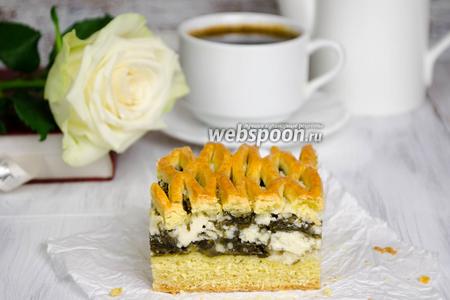 Фото рецепта Сладкий пирог с творогом и щавелем