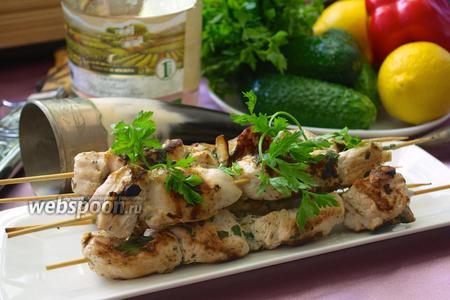 Фото рецепта Мятный шашлык из курицы