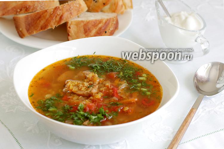 Фото Чечевичный суп со свининой