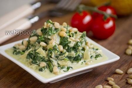 Fotografie receptu Dušený špenát se smetanou