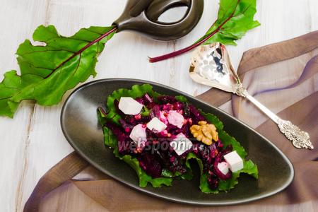 Фото рецепта Салат свекольный ботвинник
