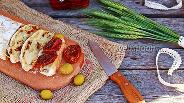Фото рецепта Чиабатта с вялеными томатами и оливками (без замеса)