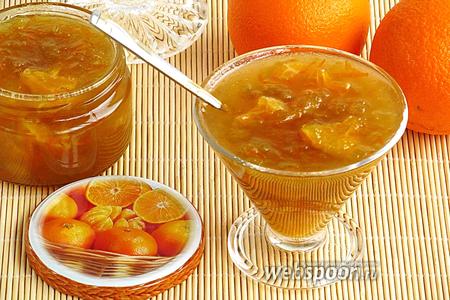 Фото рецепта Варенье из ревеня с апельсинами