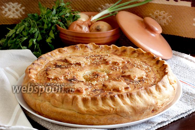 Фото Домашний пирог со свининой и картофелем