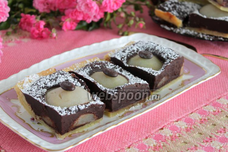 Фото Шоколадный пирог с грушами