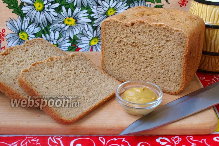 Фото Горчичный хлеб с овсяными хлопьями в хлебопечке